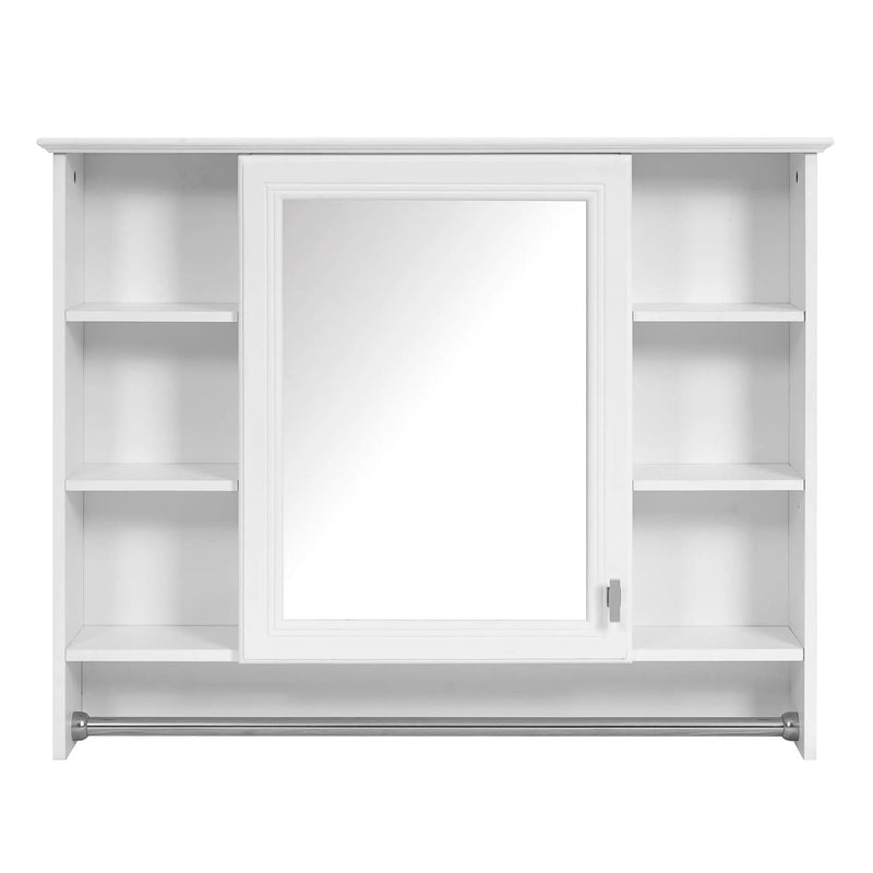 Modern Wall Mounted Mirror Cabinet with Adjustable Shelf and Towel Bar by HouseOfZazla