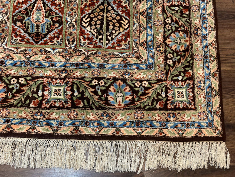 Sino Persian Rug 8x10, Panel Design, Brown, Multicolor, Wool, Cedar Trees by Jewel Rugs
