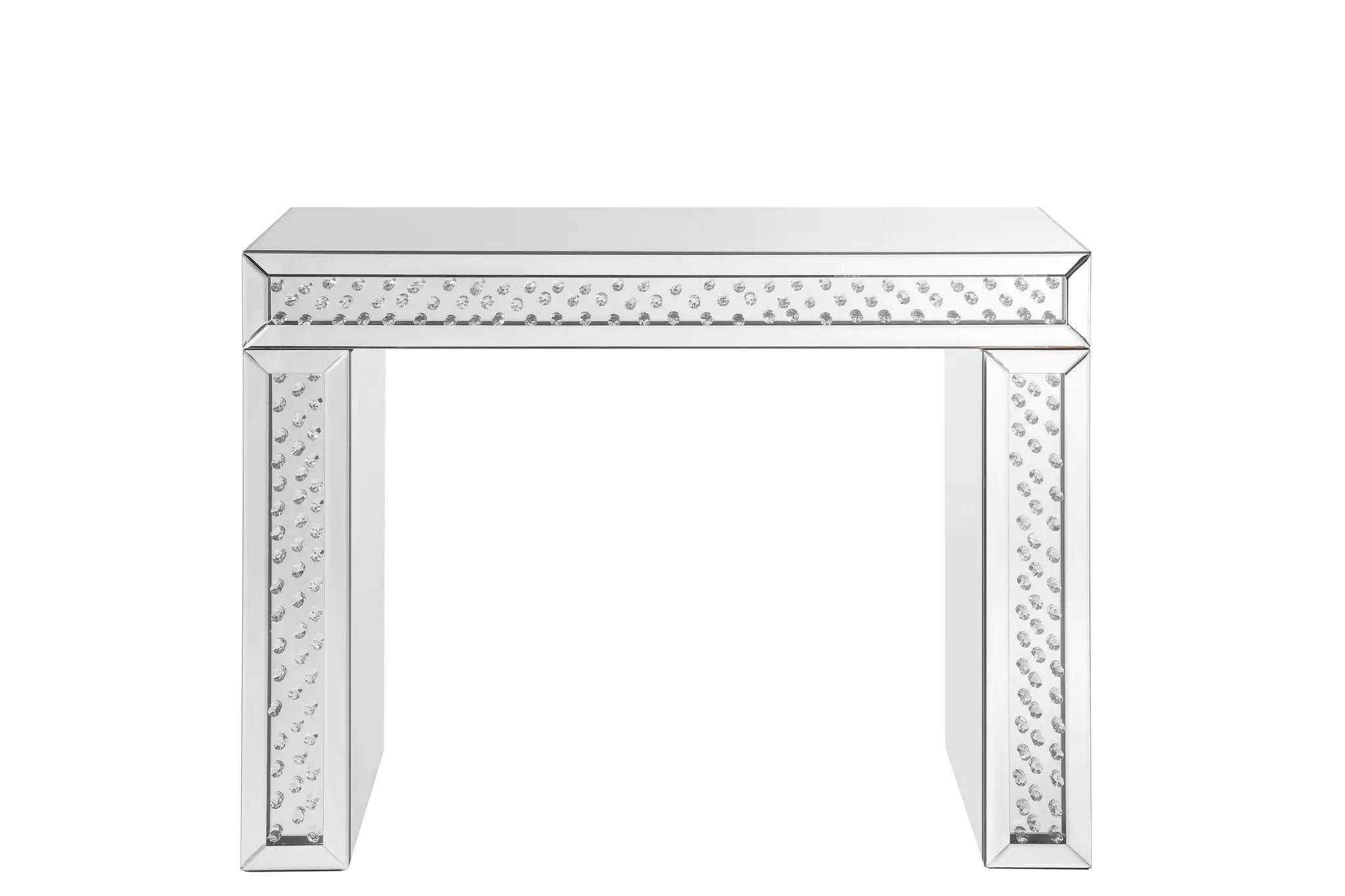 Nysa Mirrored & Faux Crystals Vanity Desk by HouseOfZazla