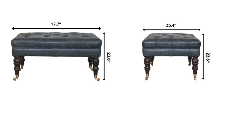 Buffalo - Ottoman With Castor Legs by HouseOfZazla