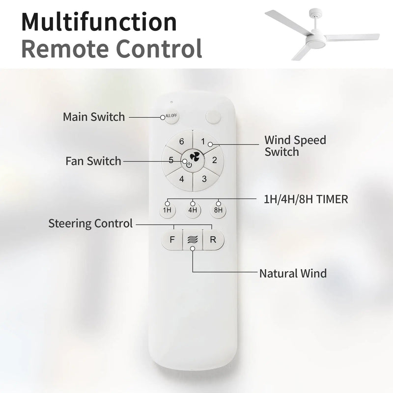 Ceiling Fan Without Light, 3 Blades Farmhouse Ceiling Fan With Remote Control 6-Speed Reversible Dc Motor For Living Room, Bedroom, Kitche by HouseOfZazla