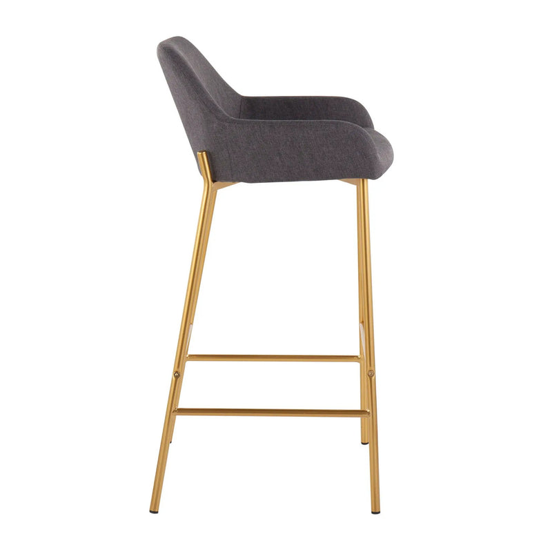 Daniella - Contemporary / Glam Fixed Height Bar Stool (Set of 2) by Unique Piece Furniture