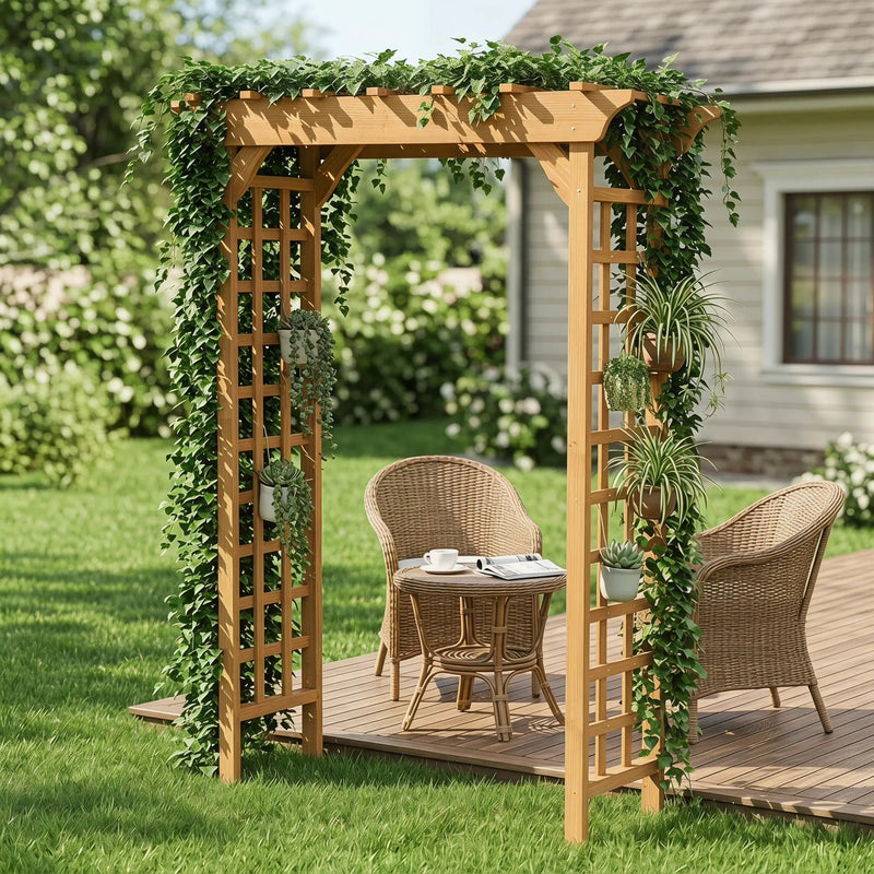 Wooden Arbor Wedding Arch for Ceremony by HouseOfZazla