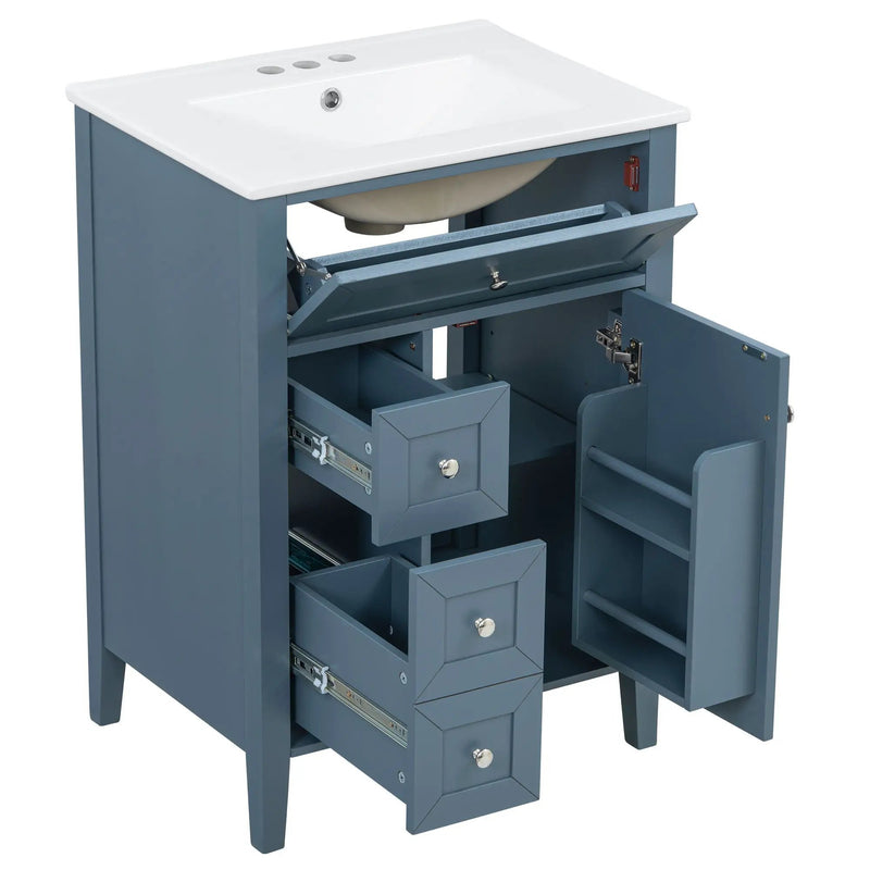 Bathroom Vanity With Sink, Soft Closing Cabinet by HouseOfZazla