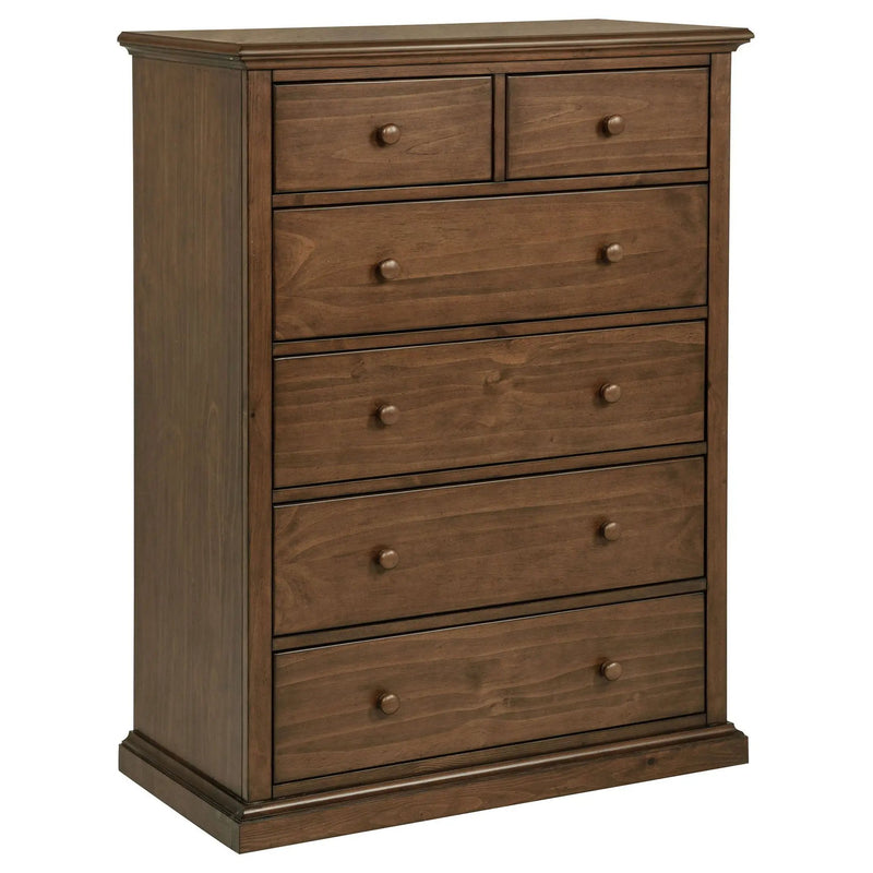 Sumerlin 6-drawer Bedroom Chest of Drawers Medium Brown by Unique Piece Furniture
