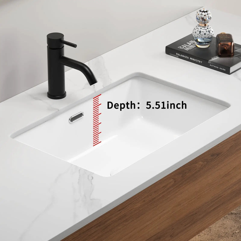 Rectangular Undermount Bathroom Sink by HouseOfZazla
