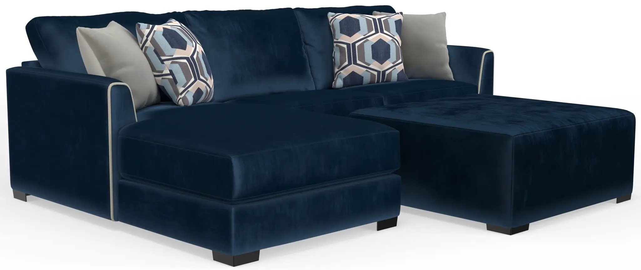Jetson - Sectional With Comfort Coil Seat Cushions, Included Accent Pillows & Cocktail Ottoman by Unique Piece Furniture