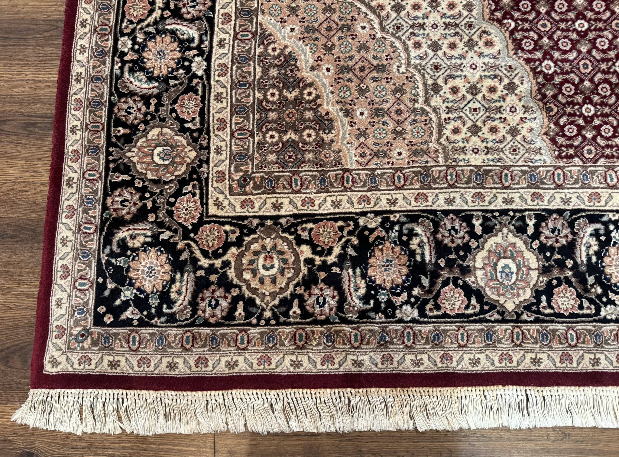 Sino Persian Rug 8x10, Herati, Elegant Oriental Carpet, Dark Maroon by Jewel Rugs
