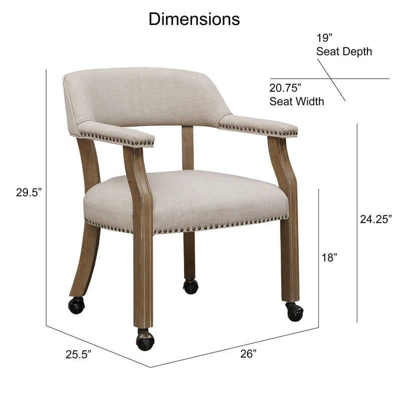 Monroe - Dining And Game Chair - Beige by HouseOfZazla