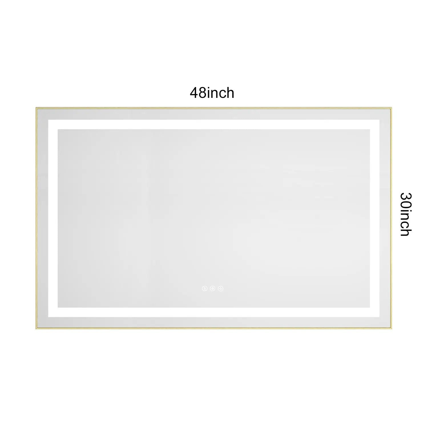 48" x 30" LED Bathroom Mirror with Front and Backlight by HouseOfZazla