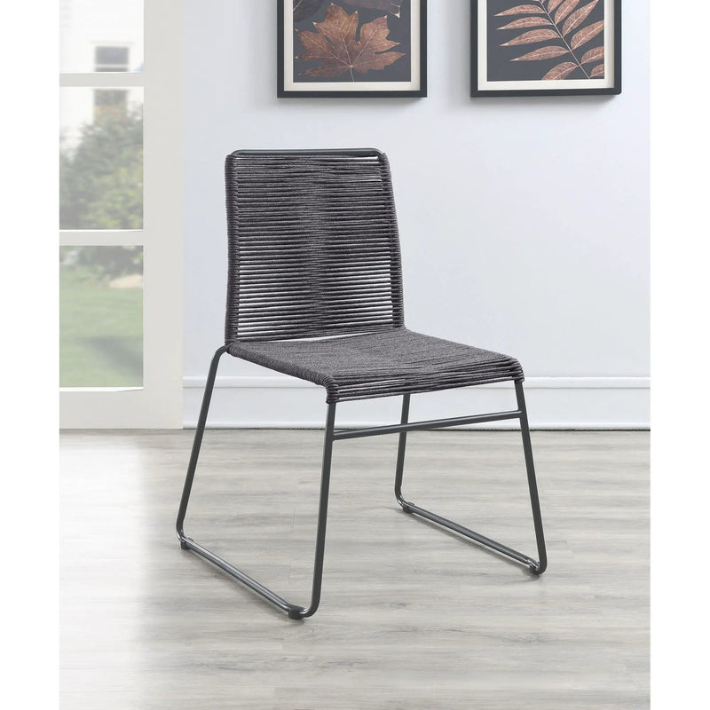 Jerome - Stackable Side Chair (Set of 2) - Charcoal