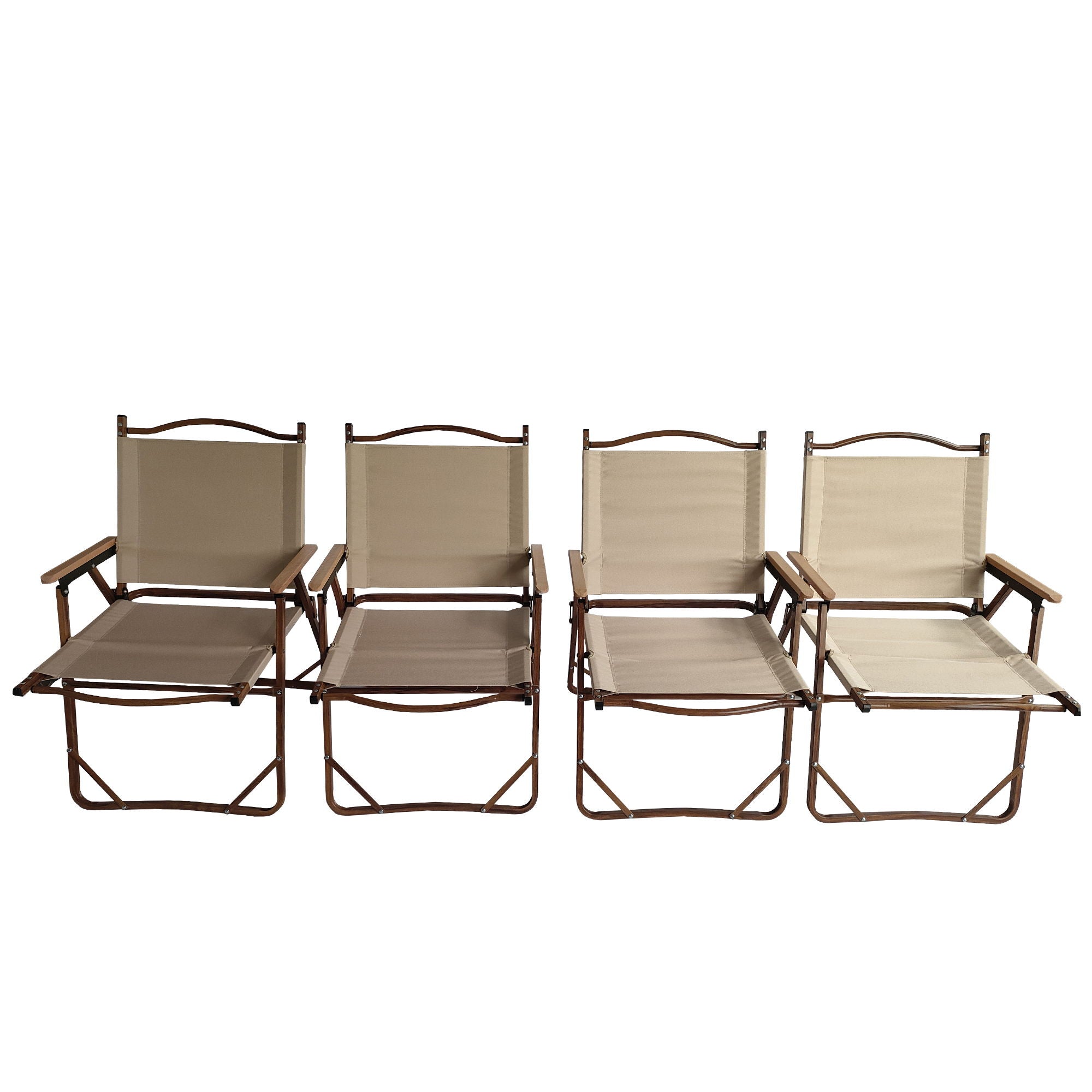 Comfy - Foldable And Portable Chair With Armrests, Indoor And Outdoor Universal (Set of 4) - Brown by Unique Piece Furniture