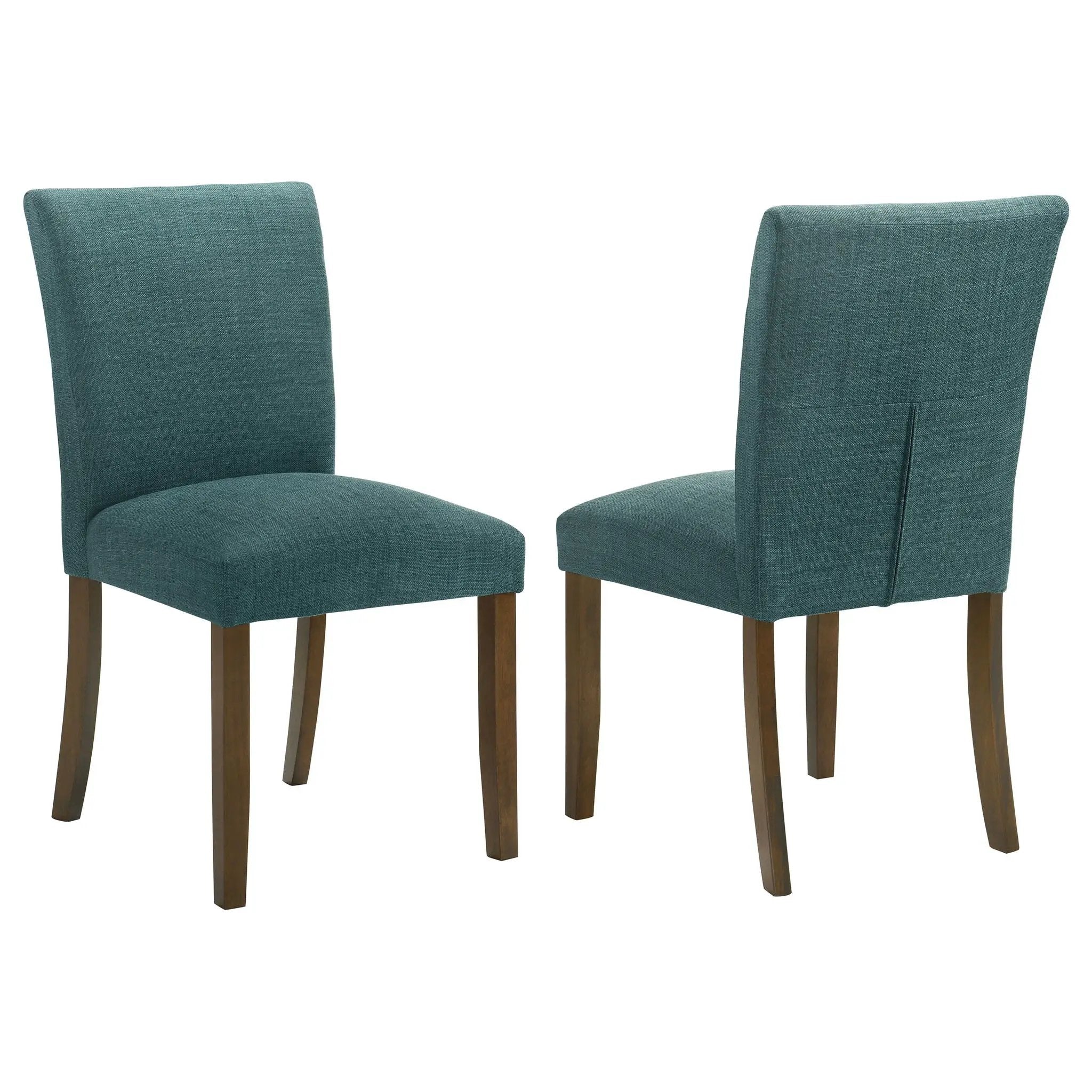 Paxton Upholstered Dining Side Chair Teal Blue (Set of 2) by Unique Piece Furniture