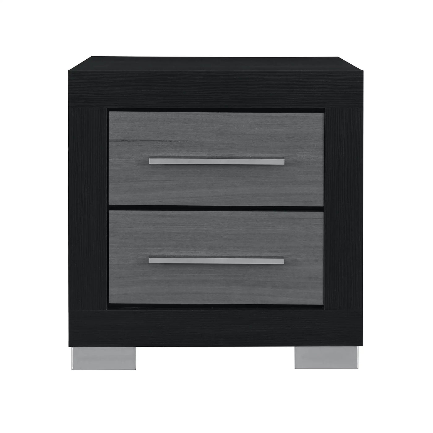 Elsa - 2 Toned Nightstand With Bar Handle And Spacious Drawers by HouseOfZazla