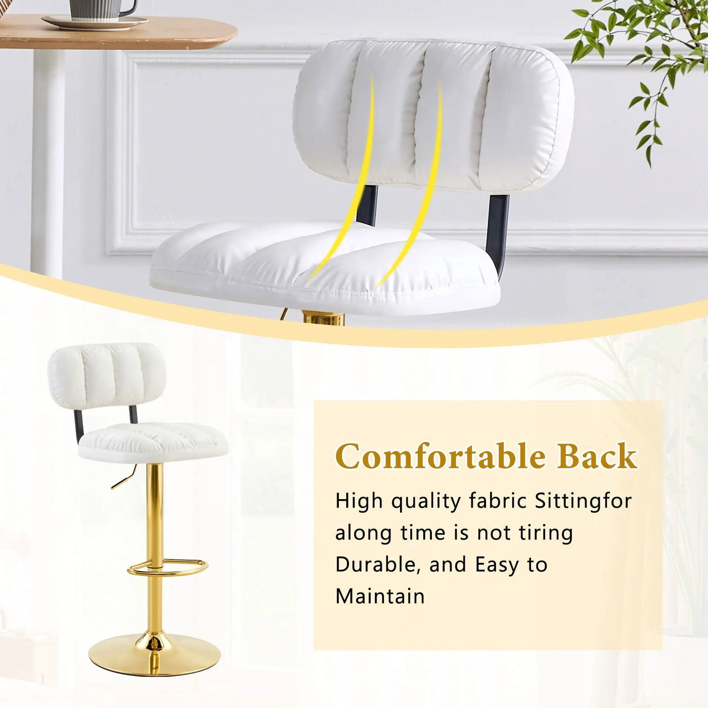 Adjustable Height Bar Stools & Footrest For Kitchen Island (Set of 2) by HouseOfZazla
