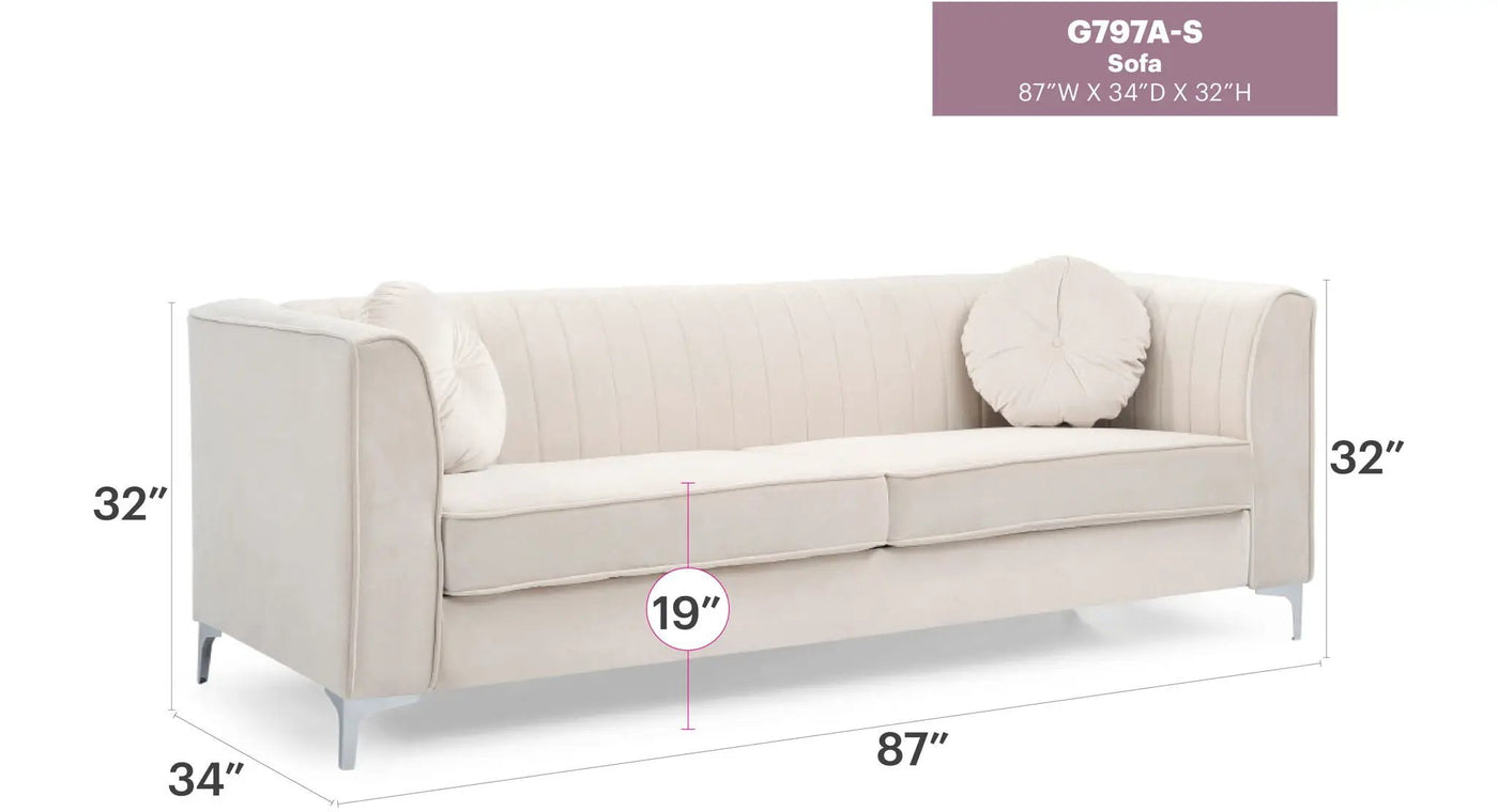Delray - Micro Suede Sofa by Unique Piece Furniture