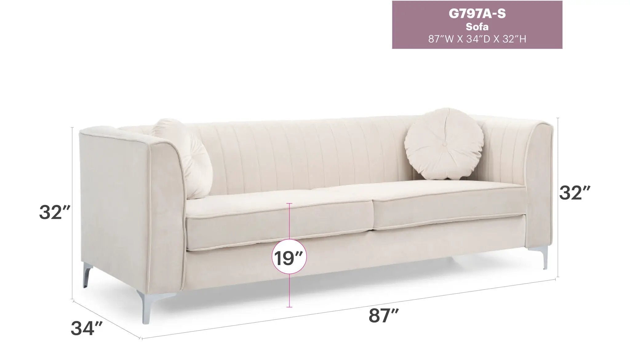 Delray - Micro Suede Sofa by Unique Piece Furniture