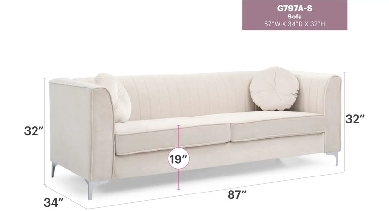 Delray - Micro Suede Sofa by Unique Piece Furniture