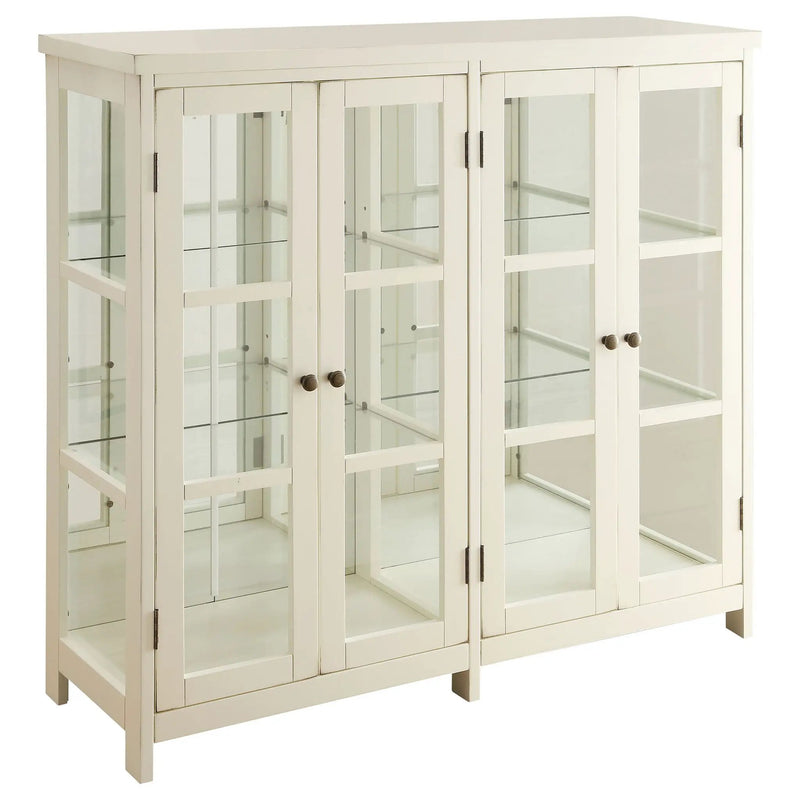 Danica - 4 Accent Storage Display Cabinet - Off White by HouseOfZazla
