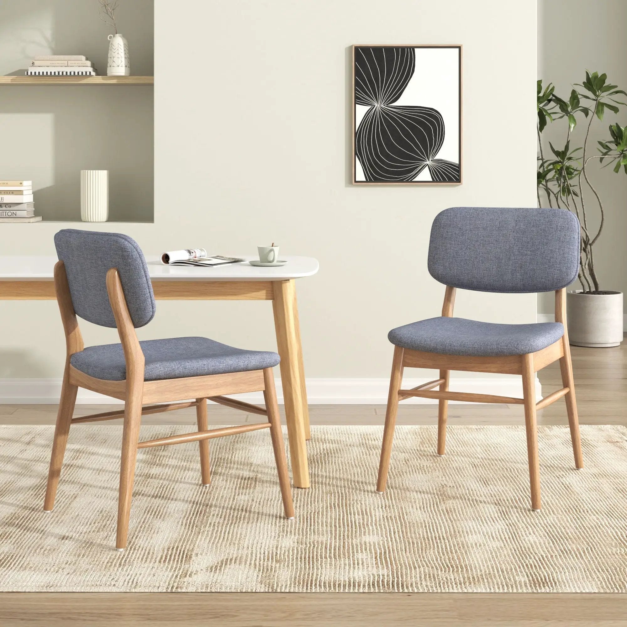 Voyager Upholstered Accent Chair With Splayed Legs And Wood Frame (Set of 2) by HouseOfZazla