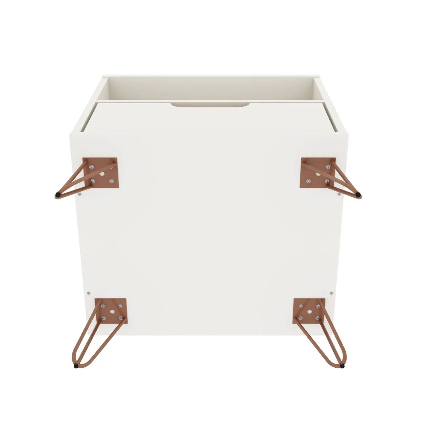 Rockefeller - Nightstand With 1 Drawer - White by HouseOfZazla