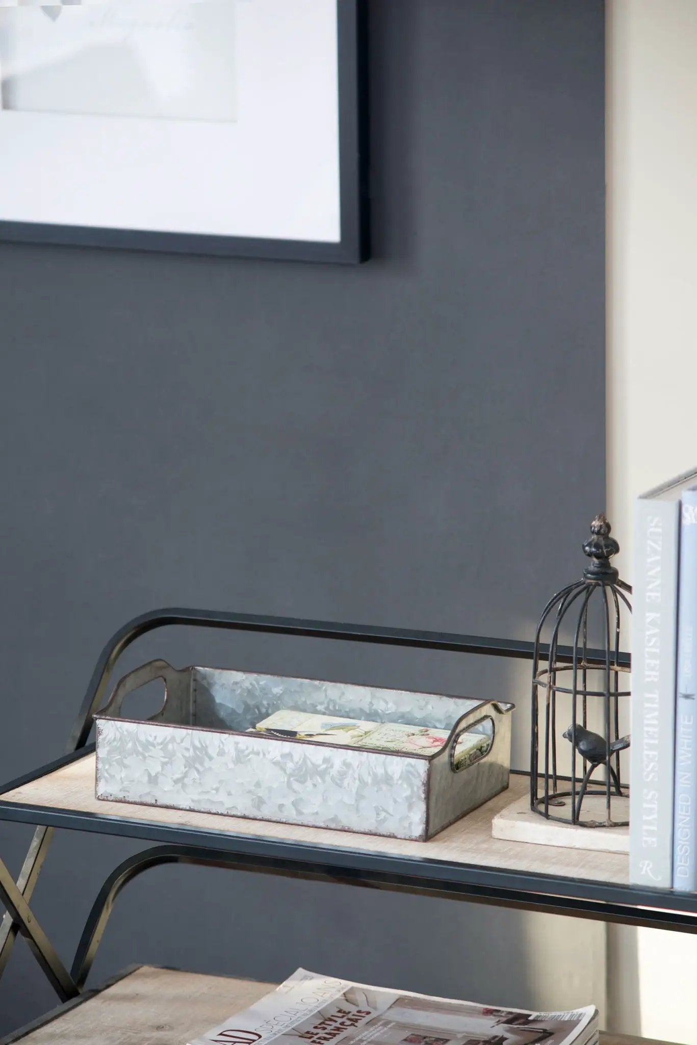 Decorative Galvanized Nesting Trays (Set of 3) - Gray by HouseOfZazla