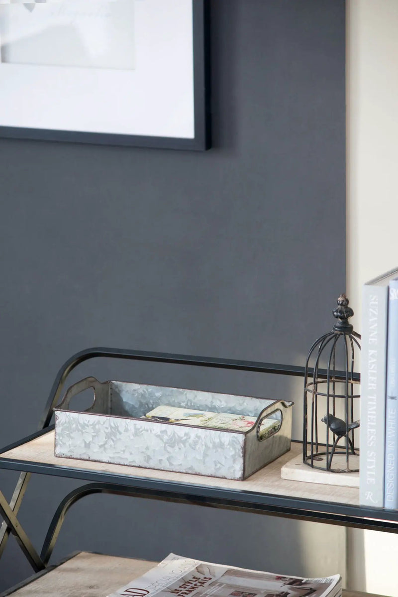 Decorative Galvanized Nesting Trays (Set of 3) - Gray by HouseOfZazla