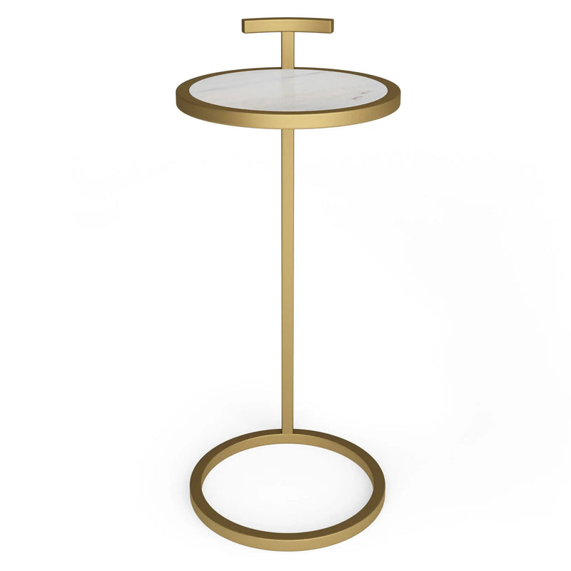 Brook - C Side Table - White / Gold by Unique Piece Furniture