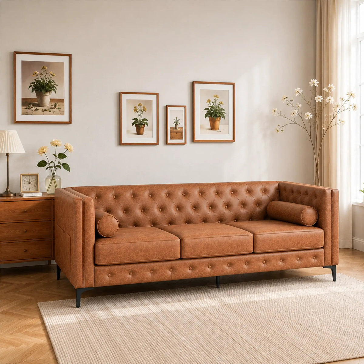 Elegant Button Tufted Sofa by HouseOfZazla