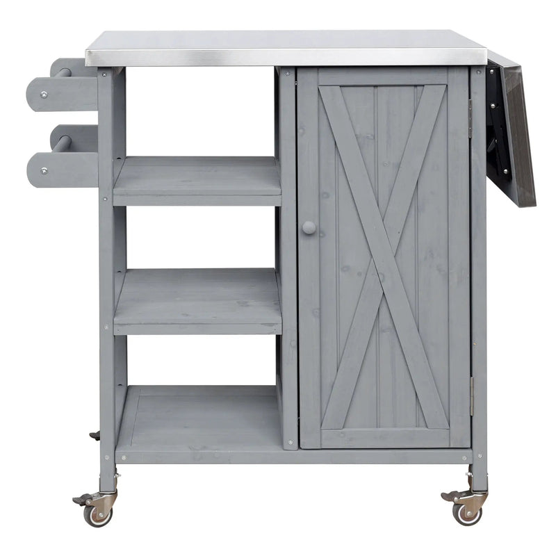 Foldable Outdoor Kitchen Island Patio Kitchen Cart by HouseOfZazla