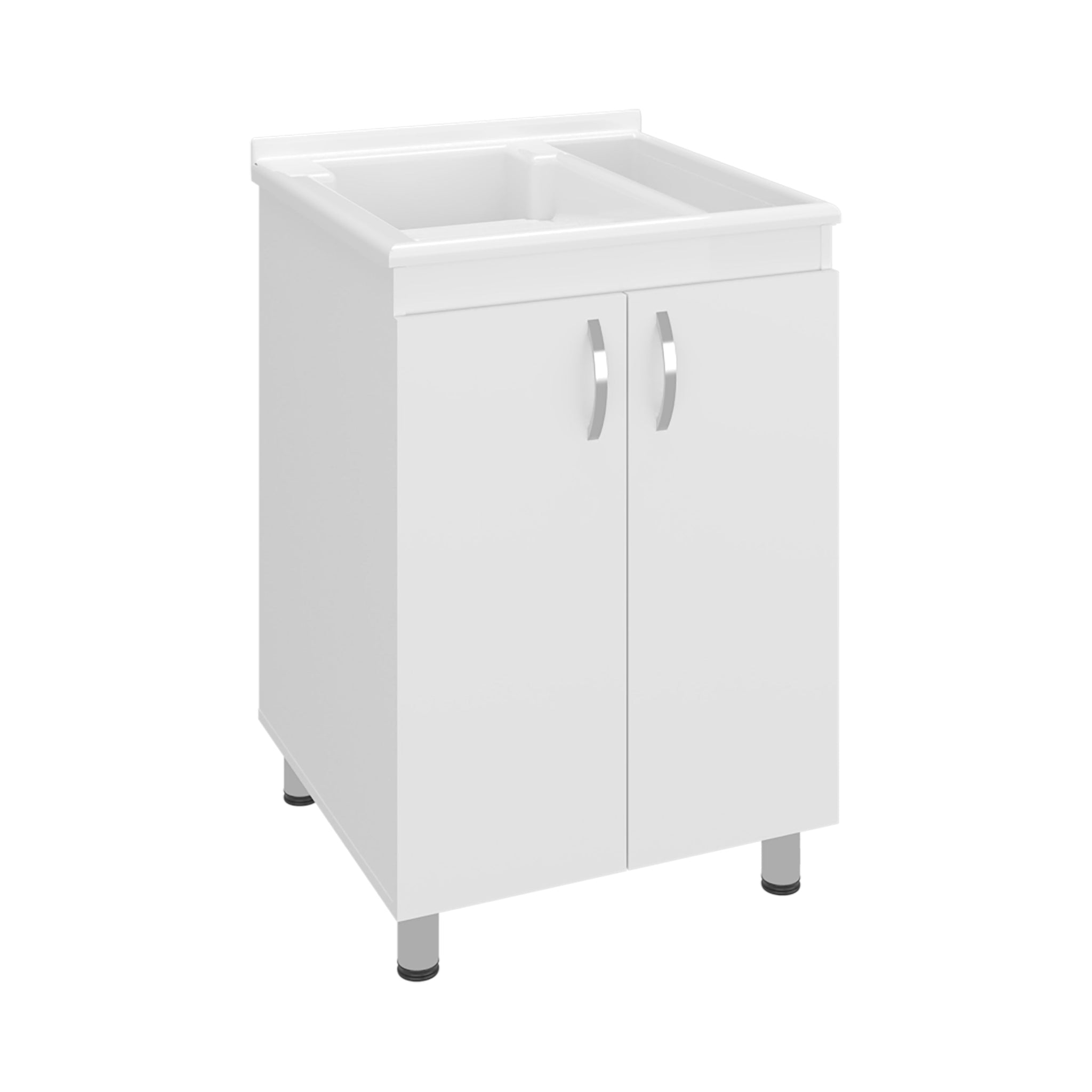 Demolotion Utility Sink Cabinet with Dual Compartments and Storage by HouseOfZazla