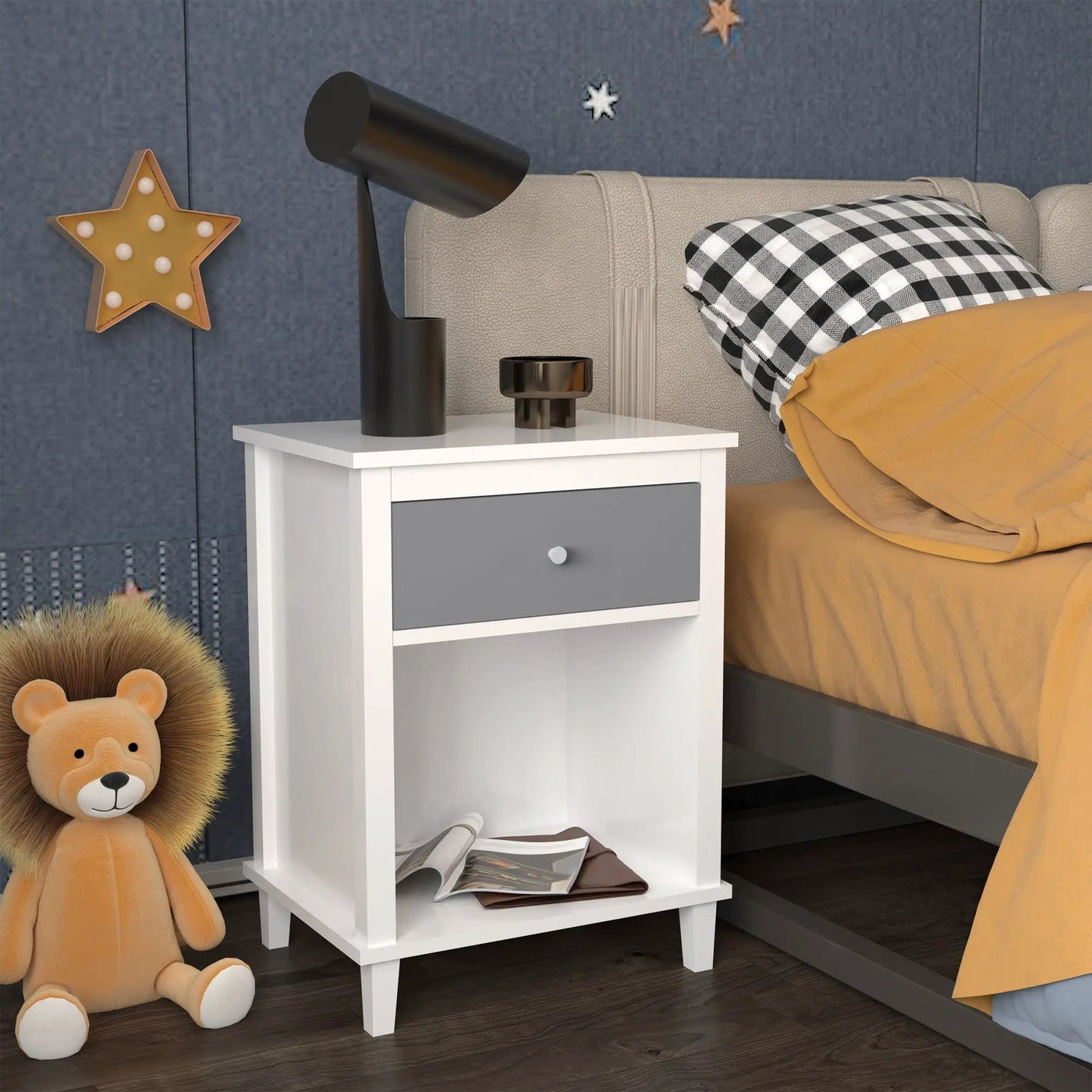 Nightstand With 1 Drawer 1 Shelf by HouseOfZazla