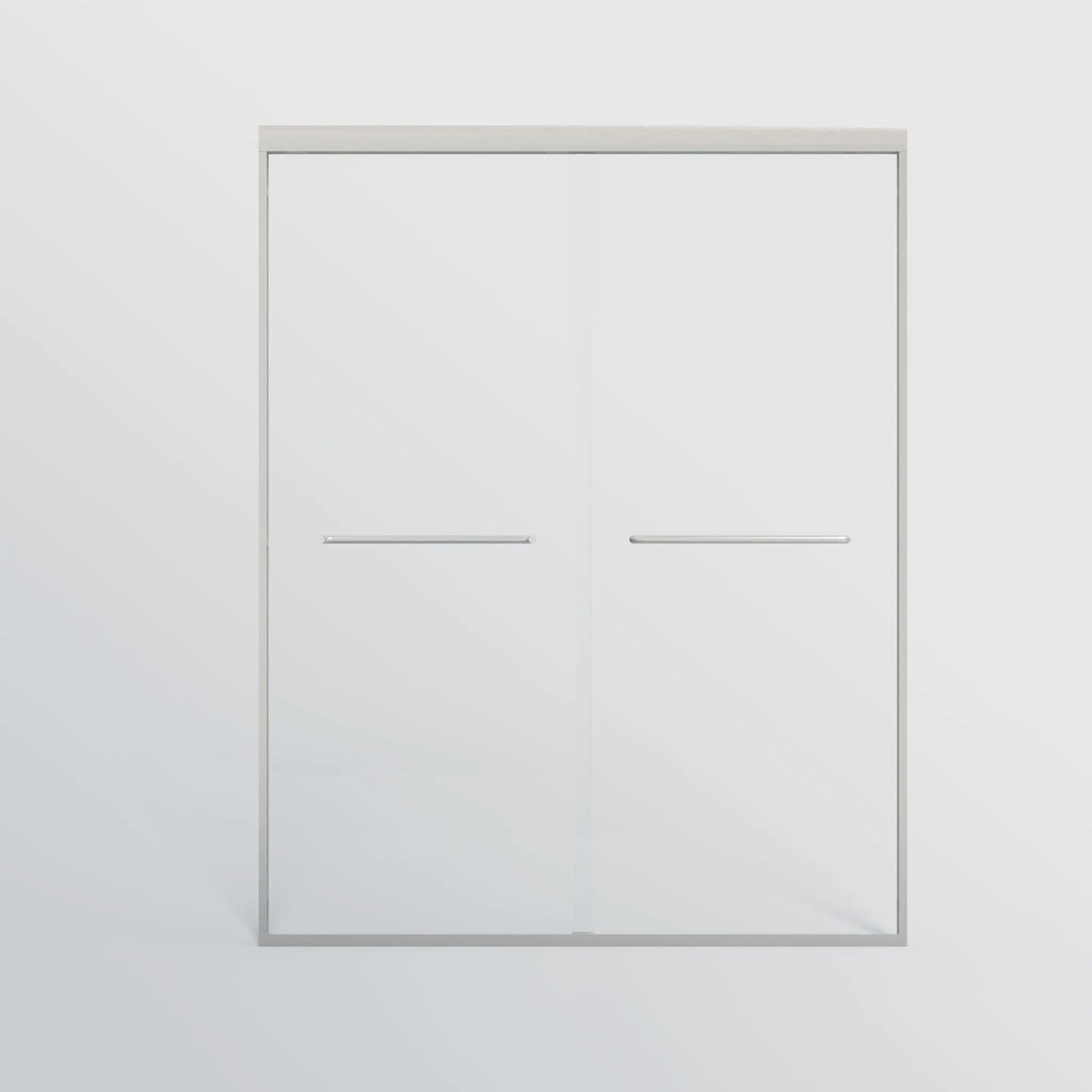 Double Sliding Shower Door, Semi-Frameless Bypass Bathroom Sliding Door With 1/4" (6 Mm) Tempered Glass For Walk-In Shower by HouseOfZazla