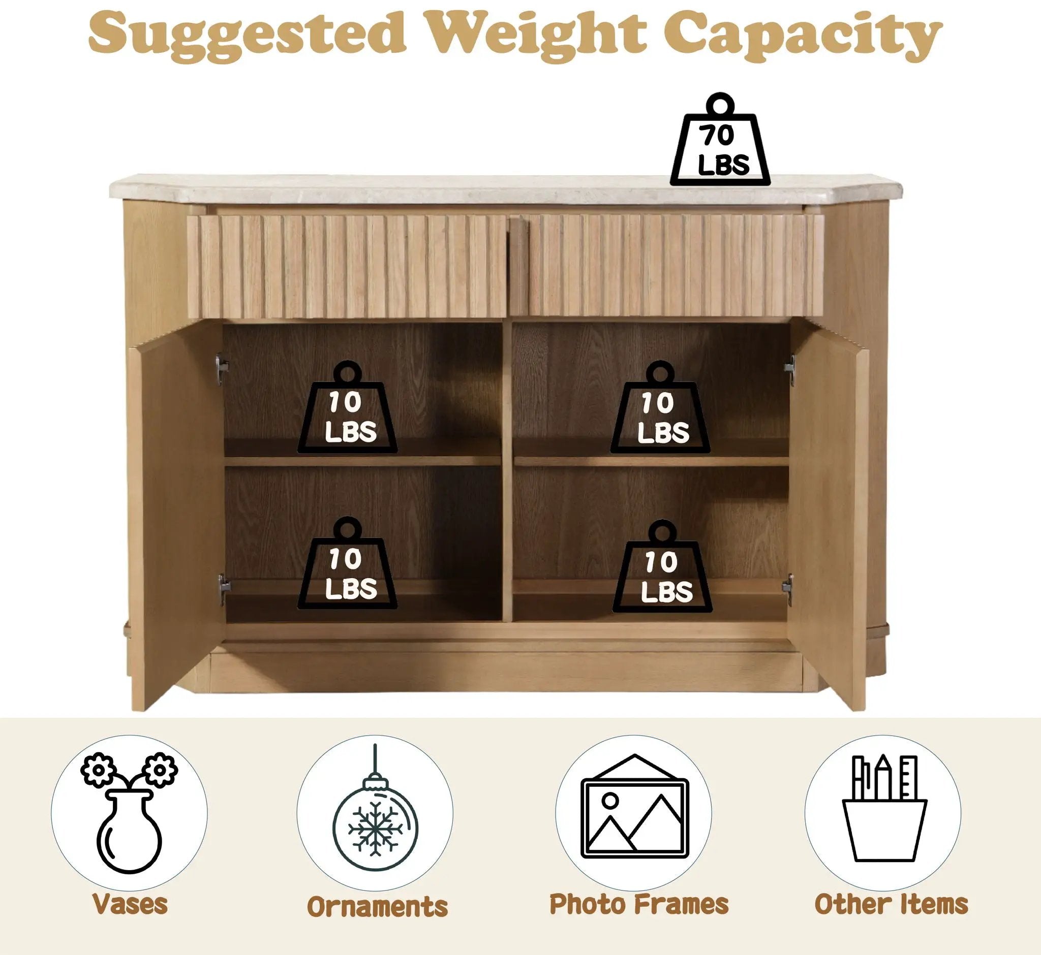 Qwin - Server - Natural Marble / Oak by HouseOfZazla
