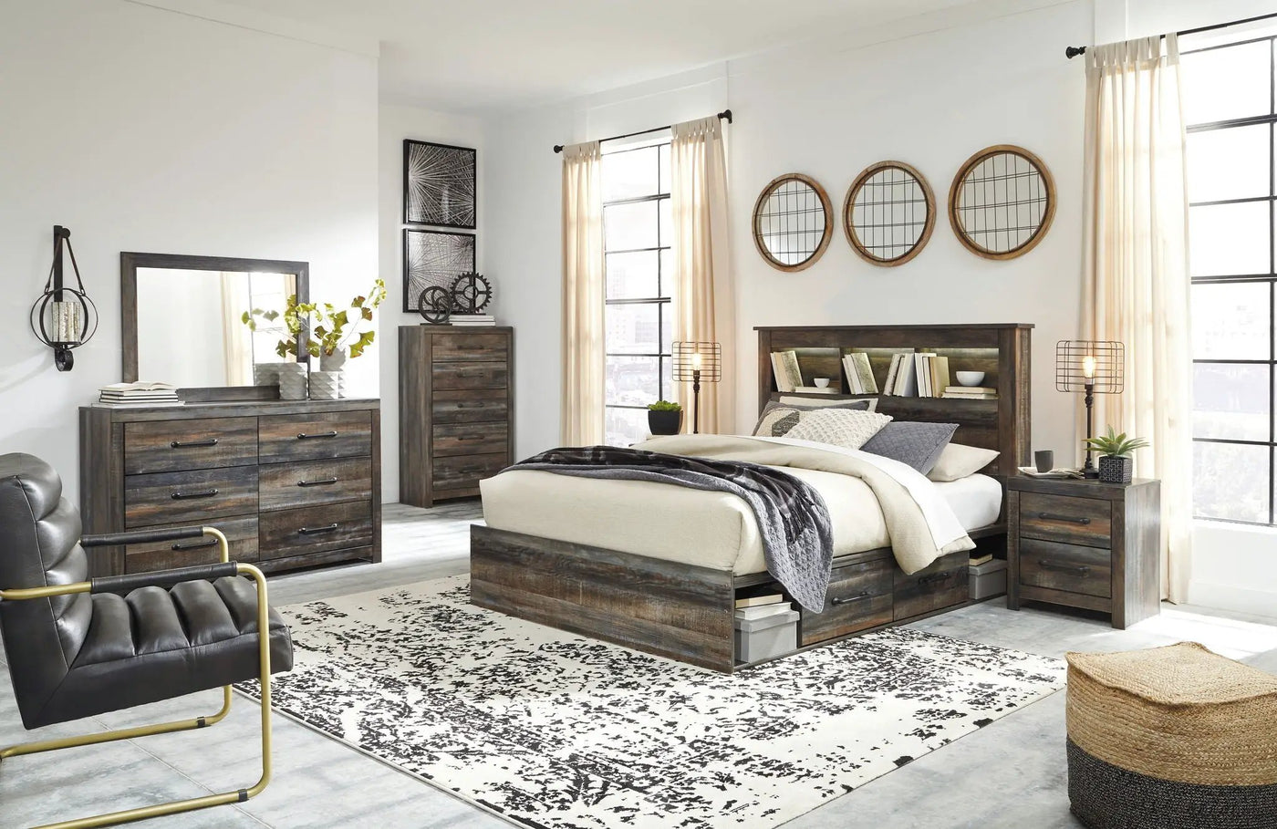 Drystan - Panel Bookcase Bed by Unique Piece Furniture