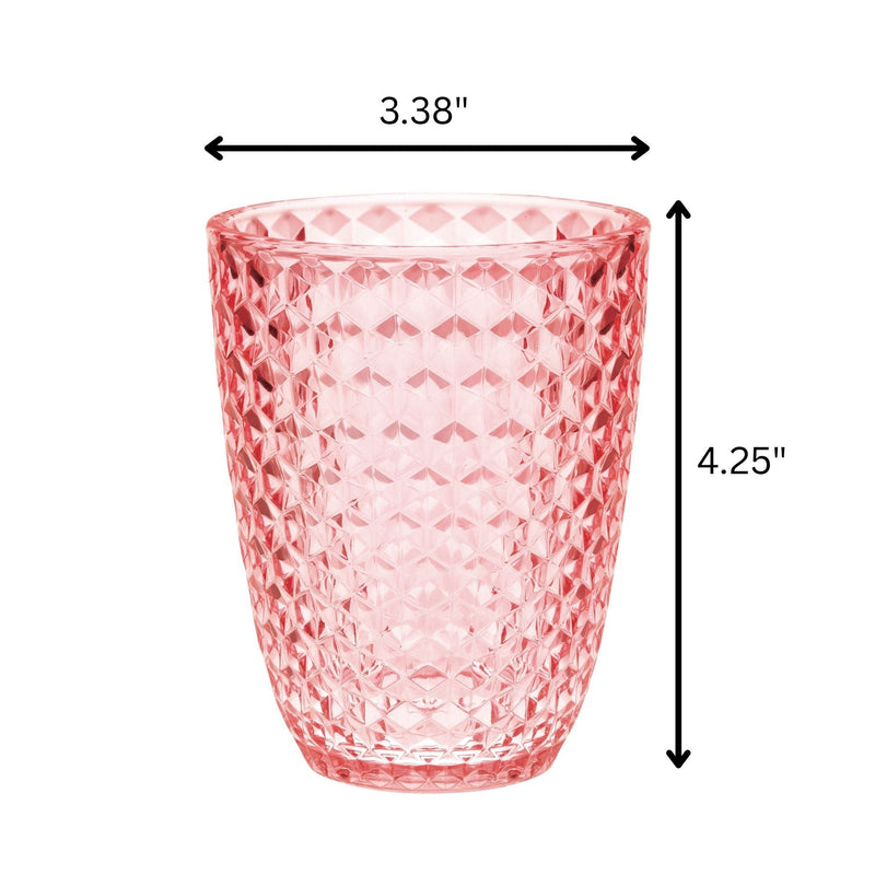 Leading Ware Diamond Cut Acrylic Glasses Drinking (Set of 4) by HouseOfZazla