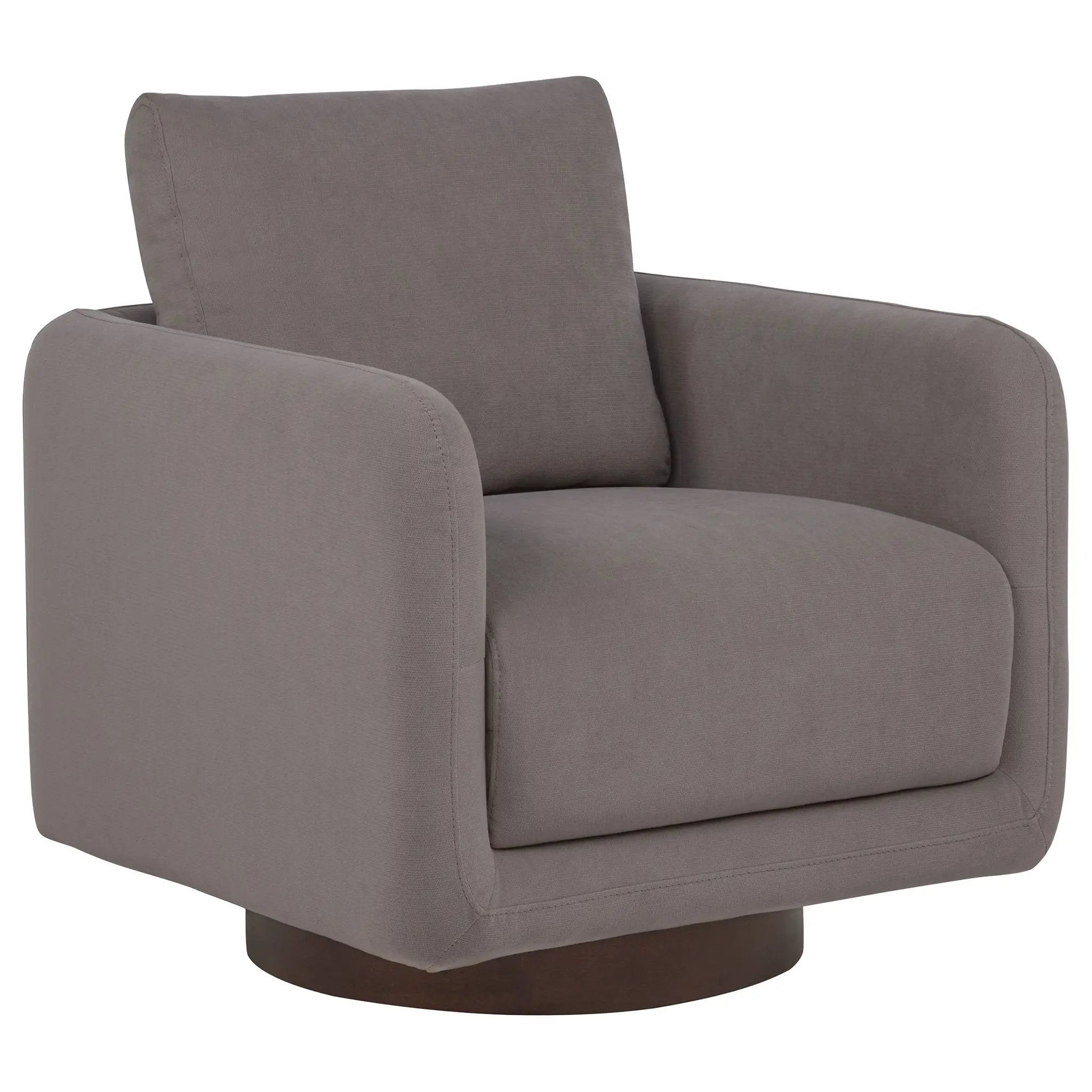 Iris Fabric Upholstered Swivel Accent Chair Stone by Unique Piece Furniture