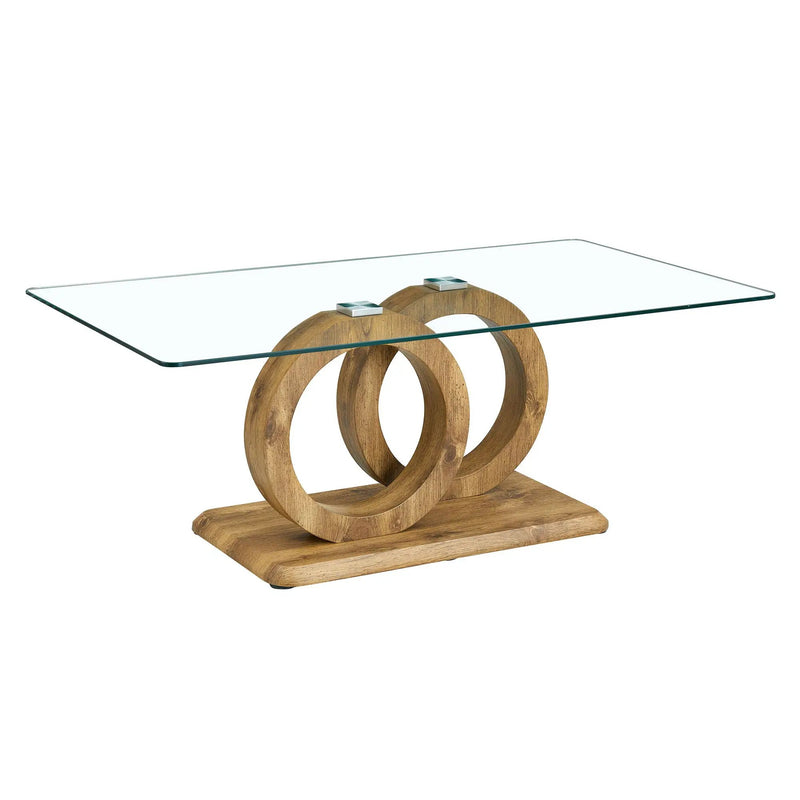 Contemporary Style Glass Top Coffee Table by Unique Piece Furniture