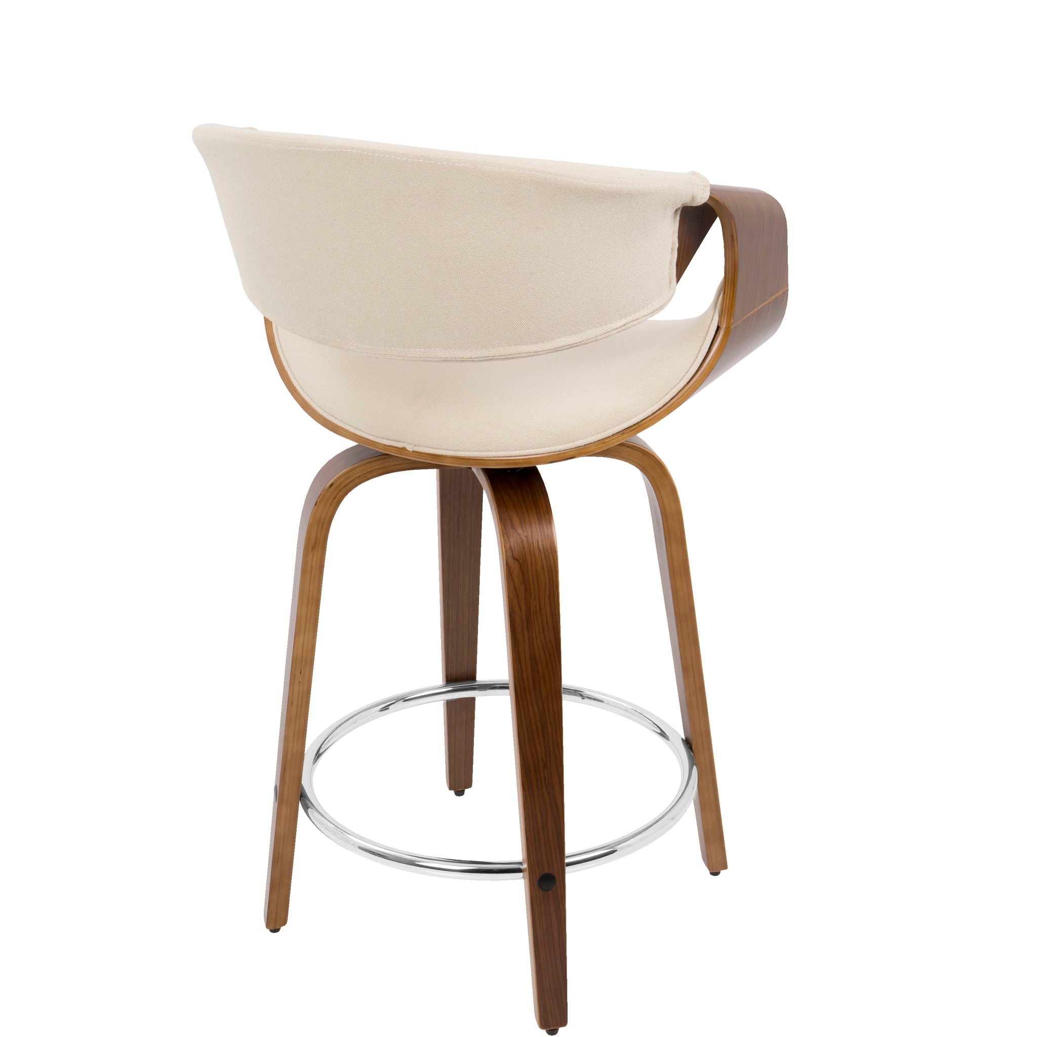 Curvini Mid - Century Modern Fixed Height Counter Stool With Swivel (Set of 2) by HouseOfZazla