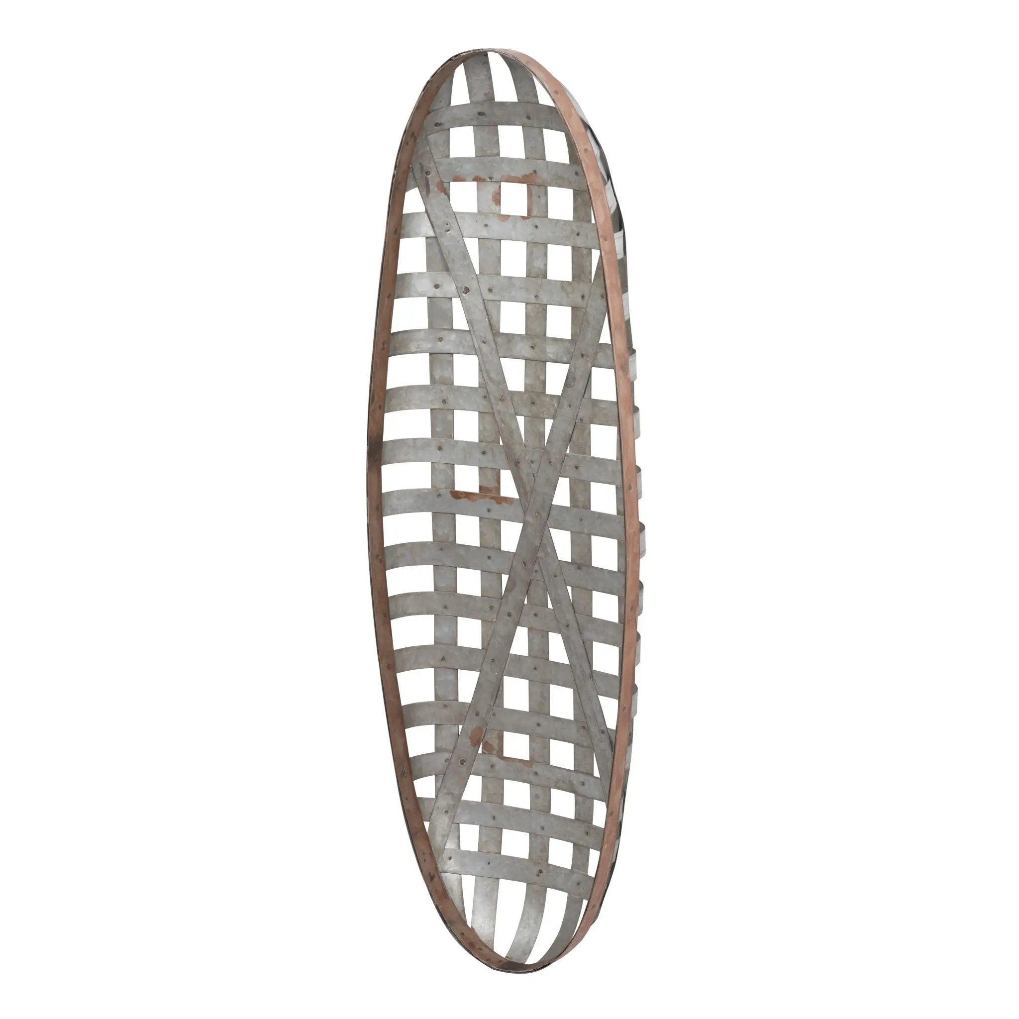 Metal Wall Art With Grid Pattern - Silver by Unique Piece Furniture
