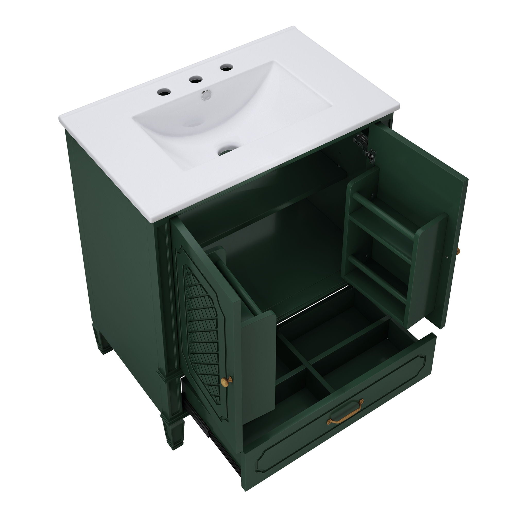Bathroom Vanity With Sink, Soft Closing Door, Multi Functional Storage by HouseOfZazla