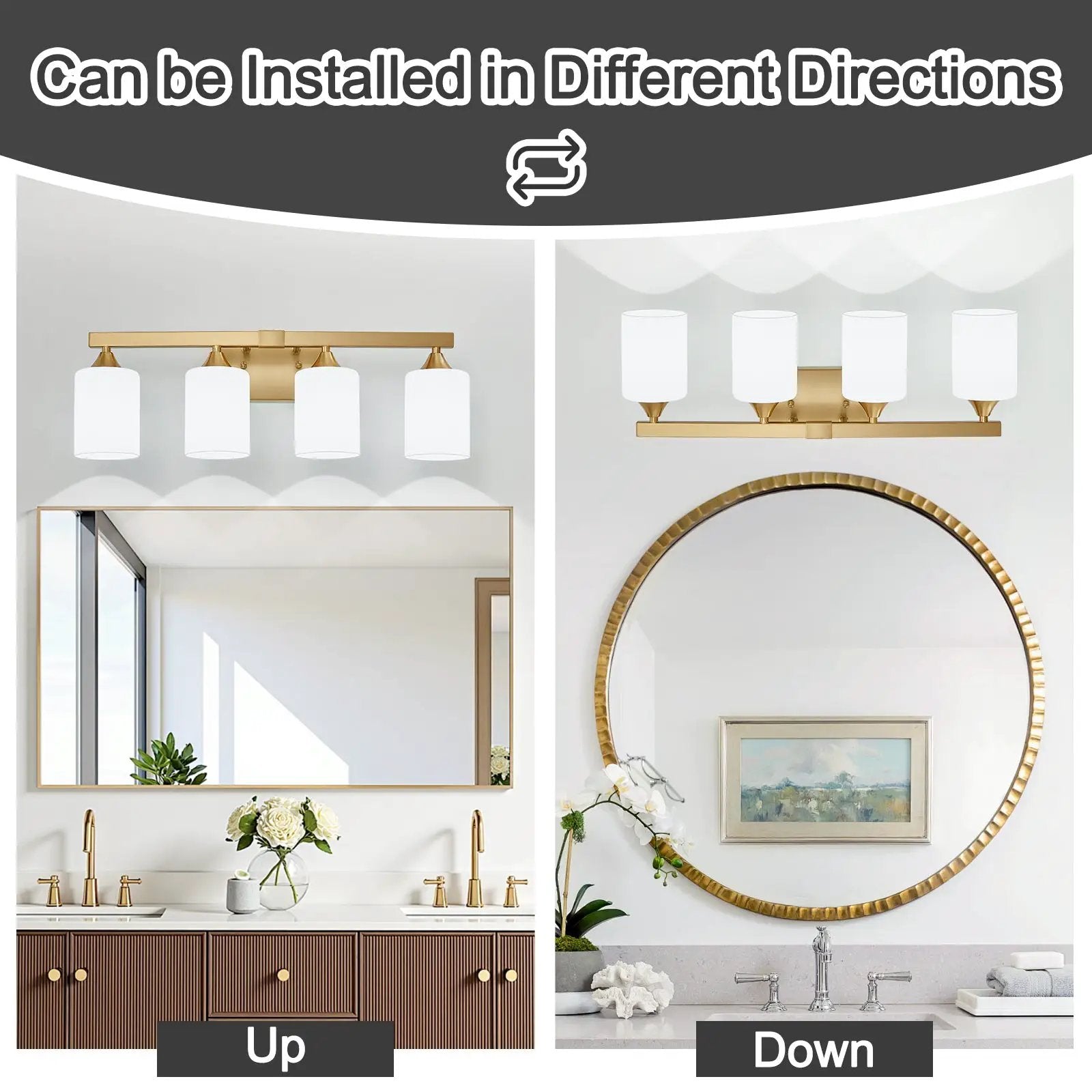4-Light Brushed Bathroom Vanity Wall Light by HouseOfZazla