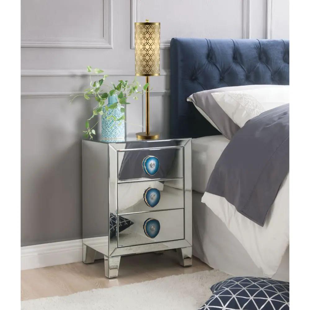 Filip - Accent Table - Mirrored & Faux Agate by Unique Piece Furniture