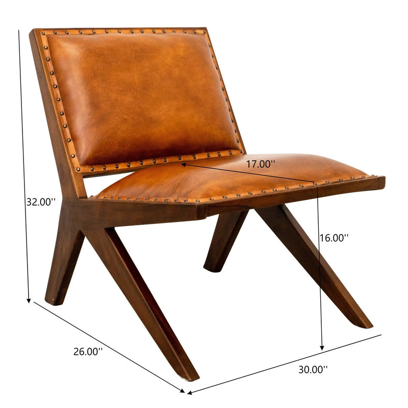 Colin - Lounge Chair - Brown / Tan by HouseOfZazla