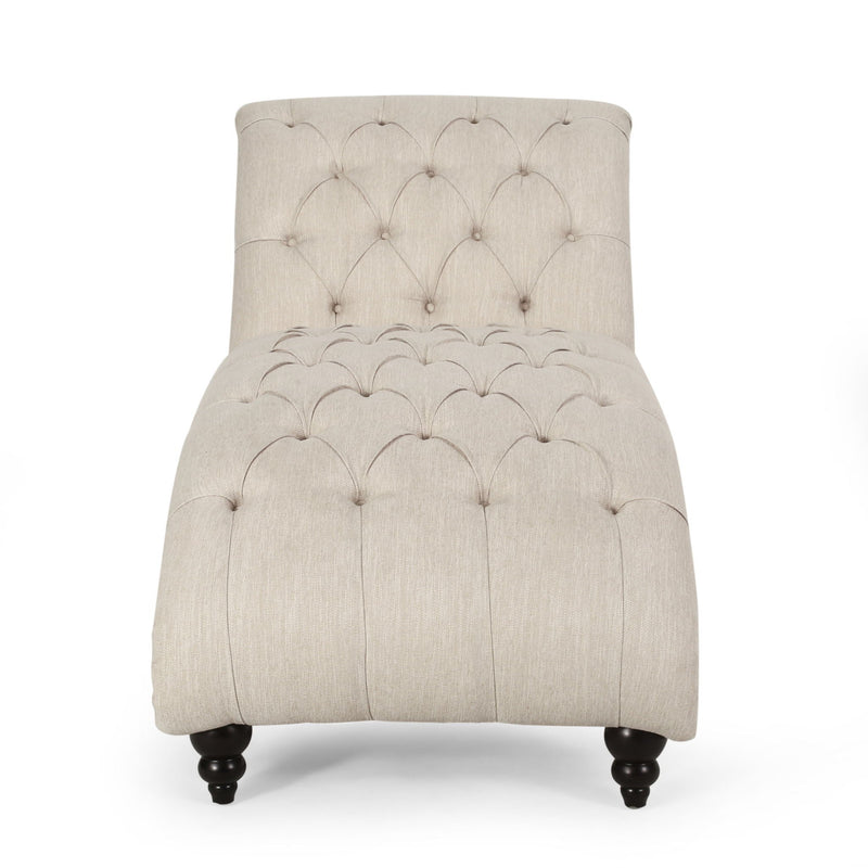 Chaise Lounge With Button Tufted Diamond Stitch by HouseOfZazla