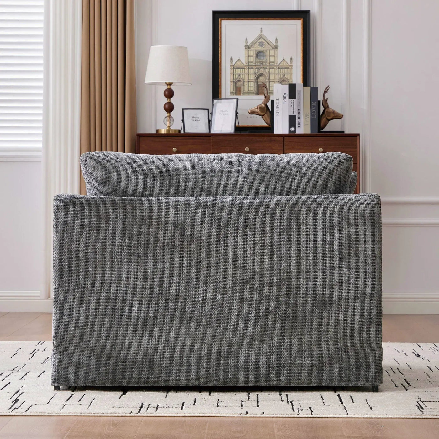 Farmhouse Accent Chair With 2 Bolster Pillows by Unique Piece Furniture