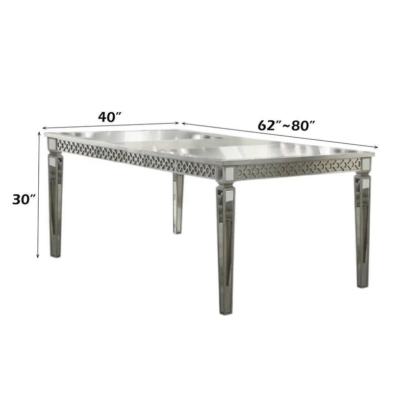 Kacela - Dining Table - Mirrored & Champagne by Unique Piece Furniture