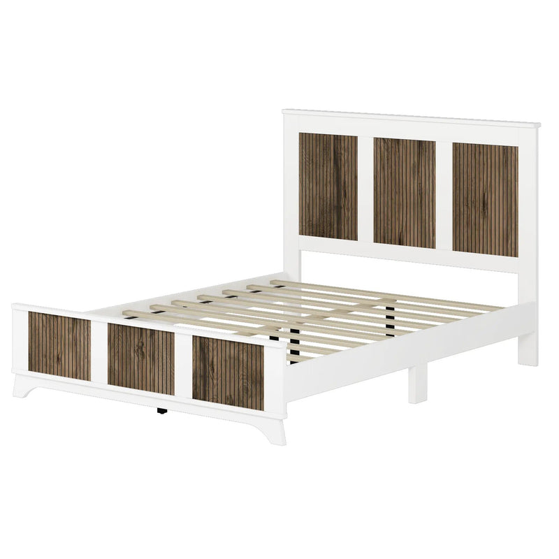 4-Pieces Bedroom Sets, Queen Size Farmhouse Platform Bed with Storage by HouseOfZazla