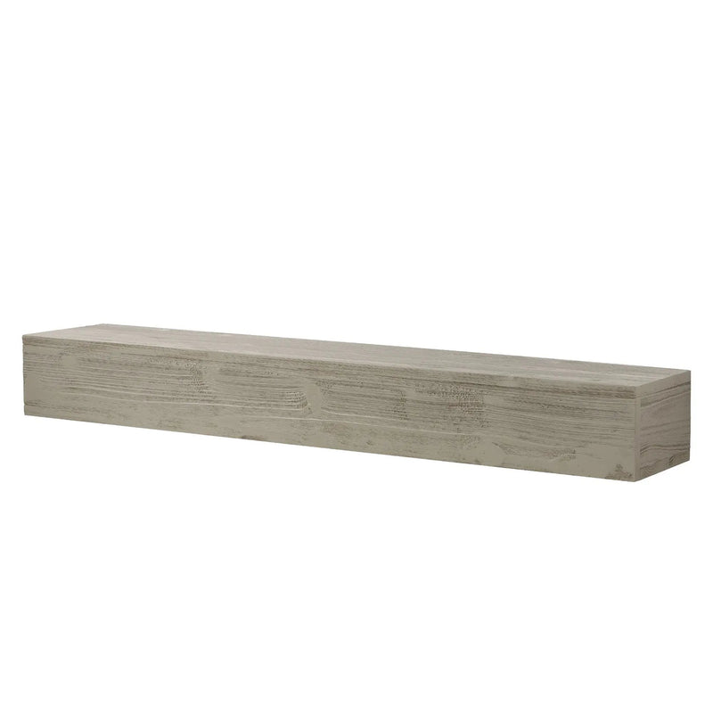 Rustic Wood Fireplace Mantel, Wall-Mounted & Floating Shelf For Home Decor by HouseOfZazla