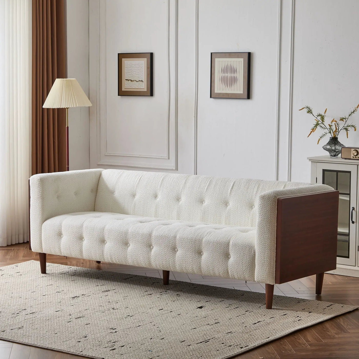 Contemporary 3 Seater Sofa With Tufted Design by HouseOfZazla